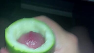 HOT TRANS GIRL CAN'T WAIT SHE'S SO HOT SHE FUCKS A CUCUMBER HARDCORE II HOT TRANS II FUCK FRUIT II POV II CUM INSIDE - 1 image