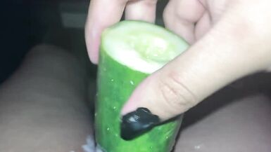 HOT TRANS GIRL CAN'T WAIT SHE'S SO HOT SHE FUCKS A CUCUMBER HARDCORE II HOT TRANS II FUCK FRUIT II POV II CUM INSIDE - 5 image