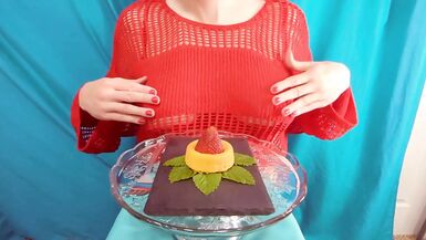 Rikki Ocean Leaks Fresh Cream for Her Strawberry Shortcake - 1 image