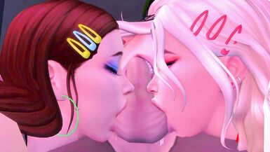 TWO FUTANARI GODDESSES ARRANGED HARD ANAL SEX FOR THEIR PATHETIC SLAVES (SIMS ANIME HENTAI SFM) - 5 image
