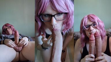 Slutty Me Throating Fucking in POV and Cumshot Swallow - 1 image