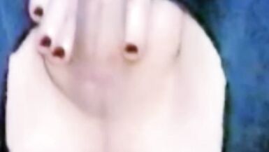 Mature redheaded T-Girl rides a dildo in crotchless leggings. - 11 image