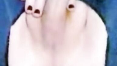 Mature redheaded T-Girl rides a dildo in crotchless leggings. - 4 image