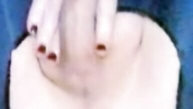 Mature redheaded T-Girl rides a dildo in crotchless leggings. - 5 image