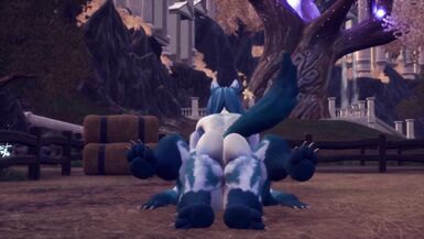 Furry futah having sex with furry woman in wild and having wild sex with loud moans and getting cream pie in the end - 11 image