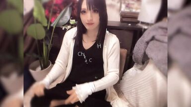 [Individual shooting] A video of a cute crossdresser with black hair erotic masturbating quietly - 1 image