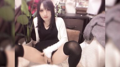 [Individual shooting] A video of a cute crossdresser with black hair erotic masturbating quietly - 2 image