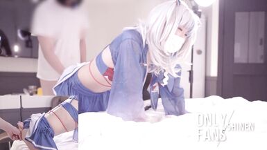 Hololive Gawr Gura Cosplayer get Fucked, Hentai Vtuber Cosplay 12