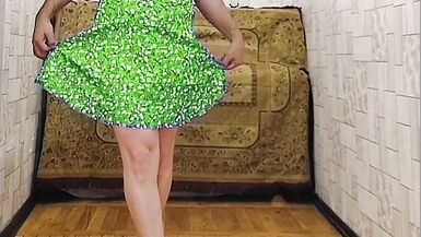 Little Cock Shemale in The Park Sexy Dance Hot Public Striptease Cosplayer Babe - 13 image