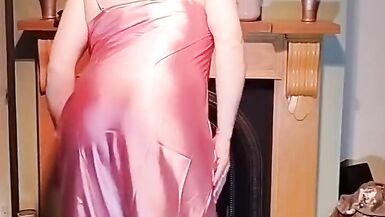 Hot Crossdresser in slippery satin - 5 image