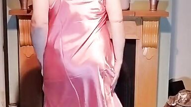 Hot Crossdresser in slippery satin - 7 image