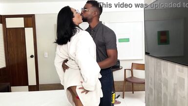 The motel technician came into my room to fix the TV and I ended up getting 23cm in the ass