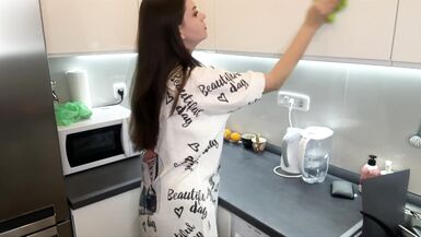 Stepmother with fat cock was caught by her horny Stepson and she made him suck her cum - 2 image