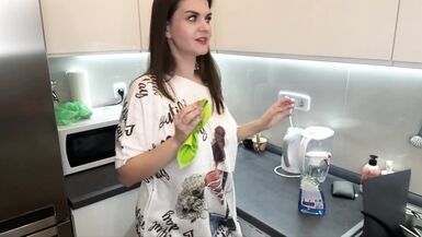 Stepmother with fat cock was caught by her horny Stepson and she made him suck her cum - 4 image