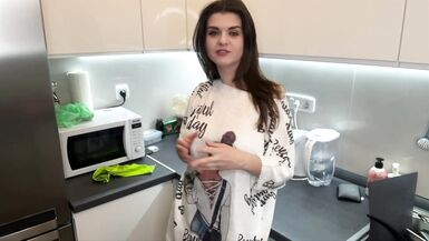 Stepmother with fat cock was caught by her horny Stepson and she made him suck her cum - 6 image