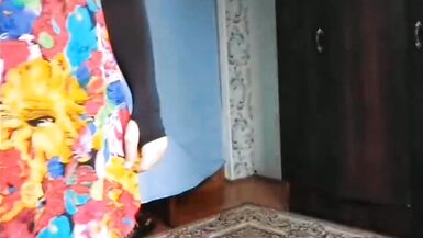 +18 Youtube Model Crossdresserkitty Sexy Villager Housewife Dress Long Stockings White BBW Femboy - 11 image