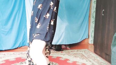 +18 Youtube Model Crossdresserkitty Sexy Villager Housewife Dress Long Stockings White BBW Femboy - 3 image