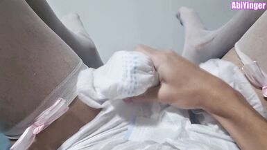 Diaper SIssy Jerking Off in her diaper - 15 image