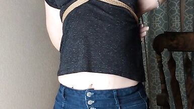 Slutty Siren Shows Shibari Session I know I know She's Not Naked But My Dude She's Like Always Naked Just Look Around - 2 image