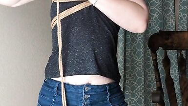 Slutty Siren Shows Shibari Session I know I know She's Not Naked But My Dude She's Like Always Naked Just Look Around - 3 image