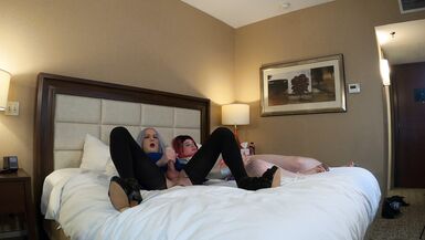 TS Bailey Wilde and TS Kelsey Masters Masturbating - 2 image