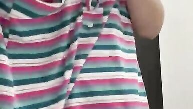 Hot inexperienced girl showing off changing clothes - 11 image