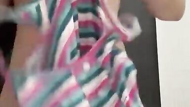 Hot inexperienced girl showing off changing clothes - 12 image