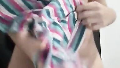 Hot inexperienced girl showing off changing clothes - 7 image