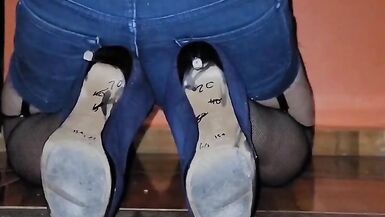 Gaby Monserrat - The Chubby Crossdresser - Apple & Bottle Anal Insertion - 3 image