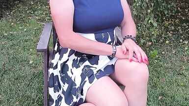 Beautiful lady in the garden