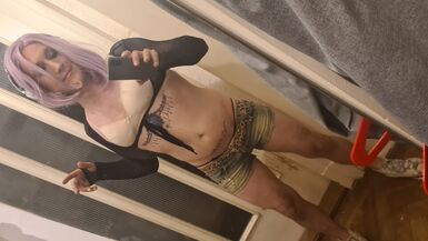 Bathroom dildo anal fun crossdresser Pina