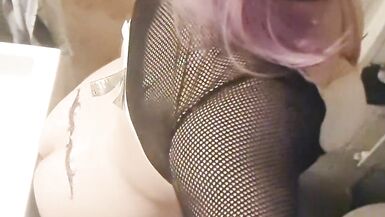 Bathroom dildo anal fun crossdresser Pina - 14 image