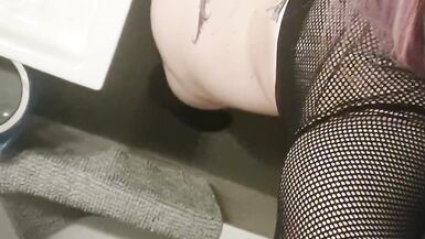 Bathroom dildo anal fun crossdresser Pina - 2 image