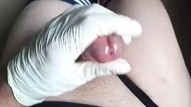 Femboy milks huge load out of his pretty dick - 1 image