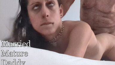 Married Mature Daddy Doggy Fucks Trans Girl Bareback - 1 image