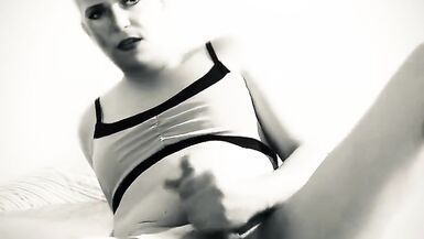 Swiss Amateur Shemale like to ride that huge dildo with her virgin ass - 4 image