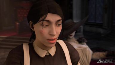 Futa Lady Dimitrescu Impregnates Her Willing House Maid Resident Evil Futanari the Mask of Joy - 2 image