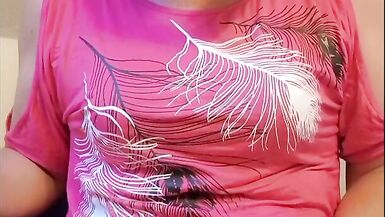 Divy gives the cum splash while pressing cock between the legs - 6 image