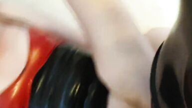 TGirl Lucy in Latex dominating and fucking Essex Girl Lisa - 7 image