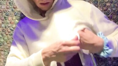 Wetting My Clothes While Jerking and Cum in Bathroom... Wetlook in Clothes. Transgirl Wet Clothes Cum with Shower...