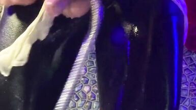 Wetting My Clothes While Jerking and Cum in Bathroom... Wetlook in Clothes. Transgirl Wet Clothes Cum with Shower... - 13 image