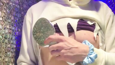 Wetting My Clothes While Jerking and Cum in Bathroom... Wetlook in Clothes. Transgirl Wet Clothes Cum with Shower... - 14 image