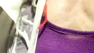 Wetting My Clothes While Jerking and Cum in Bathroom... Wetlook in Clothes. Transgirl Wet Clothes Cum with Shower... - 8 image