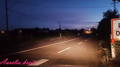 Flashing on N7 road in front of road sign "uneven road". Red Tail plug - 1 image