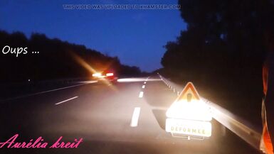 Flashing on N7 road in front of road sign "uneven road". Red Tail plug - 11 image