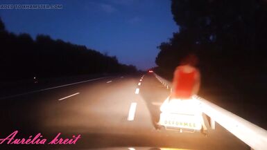 Flashing on N7 road in front of road sign "uneven road". Red Tail plug - 15 image