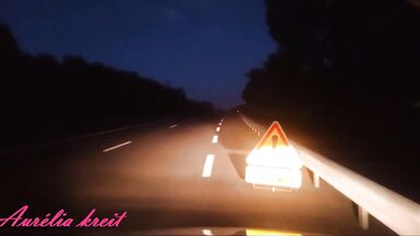 Flashing on N7 road in front of road sign "uneven road". Red Tail plug - 3 image