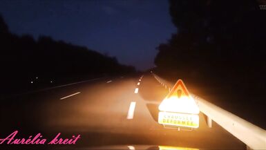 Flashing on N7 road in front of road sign "uneven road". Red Tail plug - 4 image