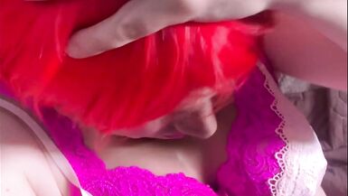 Cumming on my own face - 4 image