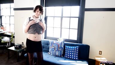 FEMOUT XXX - Elle Rivers Enjoys Her First Time Adult Shoot - 4 image